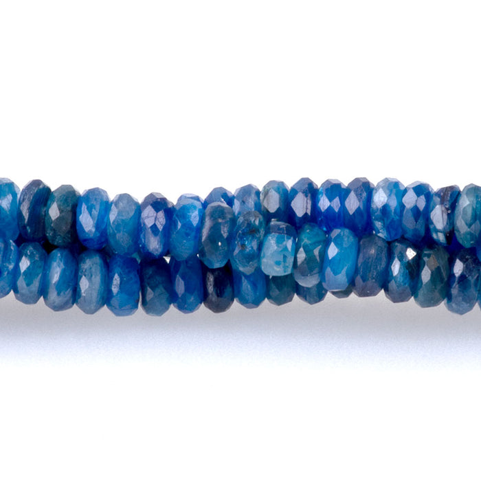 Kyanite 2x4mm Thin Rondelle Faceted A Grade - 15-16 Inch