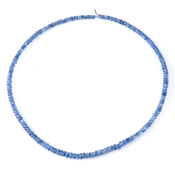 Kyanite 3-5mm Graduated Faceted Rondelle - 15-16 Inch