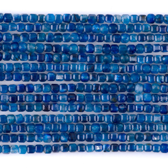 Blue Kyanite 3mm Table Cut Cube A Grade - 15-16 Inch