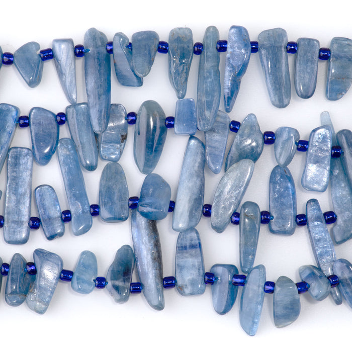 Blue Kyanite 6x12-10x20mm Free Form Pear A Grade - 15-16 Inch