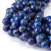 This is a Dakota Stones 10mm Lapis Gemstone strand with round beads in 15-16 inch strand.