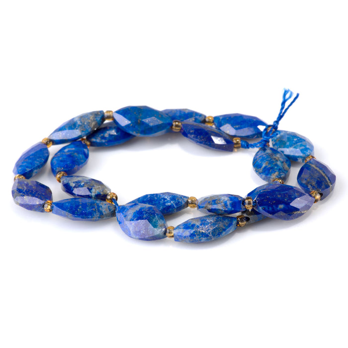 Lapis 10x16mm Faceted Marquise A Grade Bead - 15-16 Inch