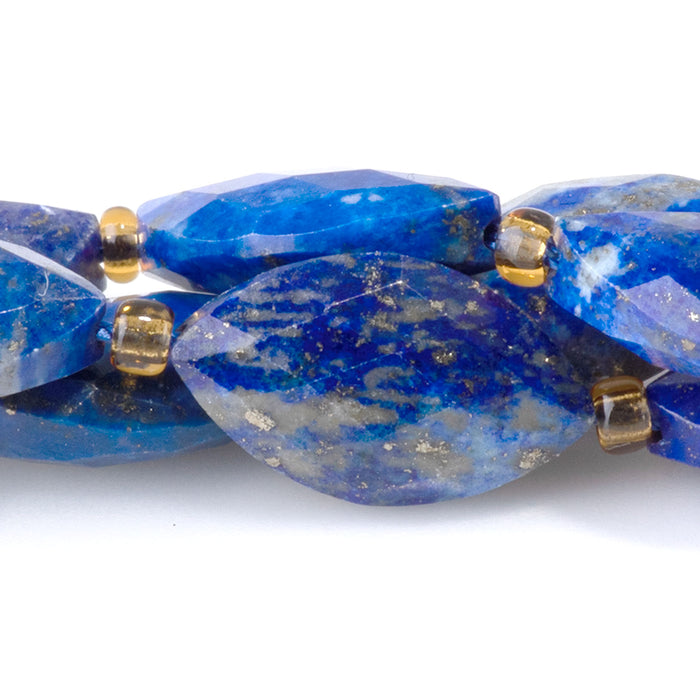 Lapis 10x16mm Faceted Marquise A Grade Bead - 15-16 Inch