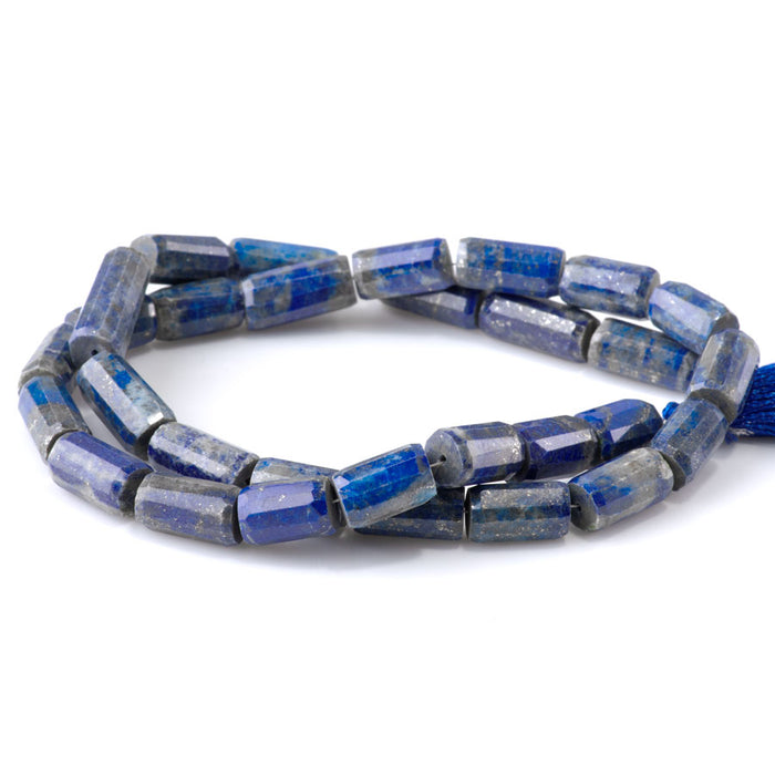 Lapis 10x17mm Faceted Tube - 17-18 Inch