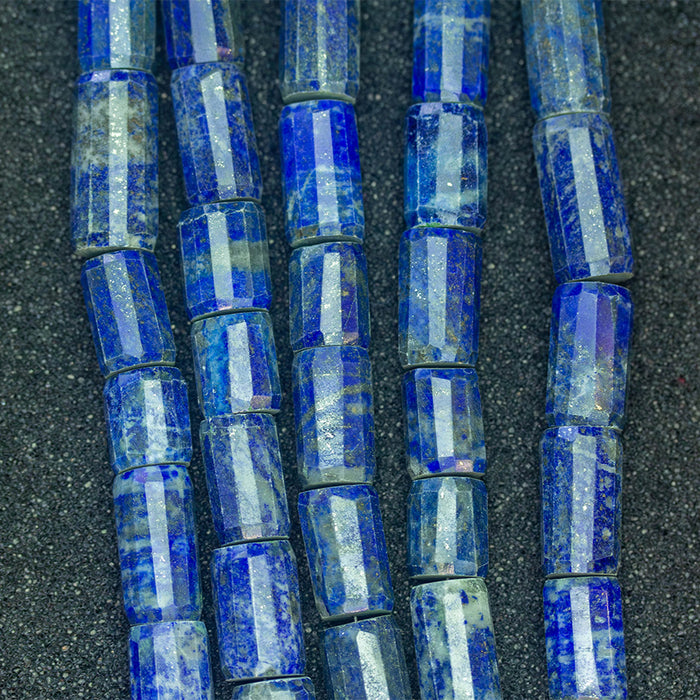 Lapis 10x17mm Faceted Tube - 17-18 Inch