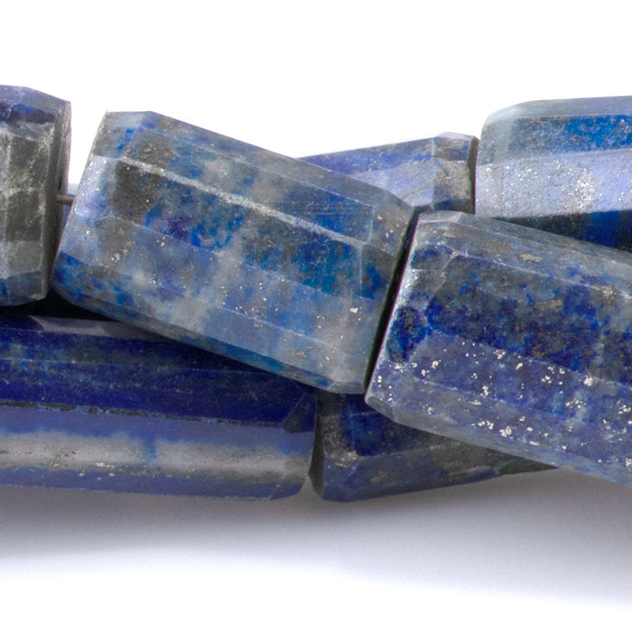 Lapis 10x17mm Faceted Tube - 17-18 Inch