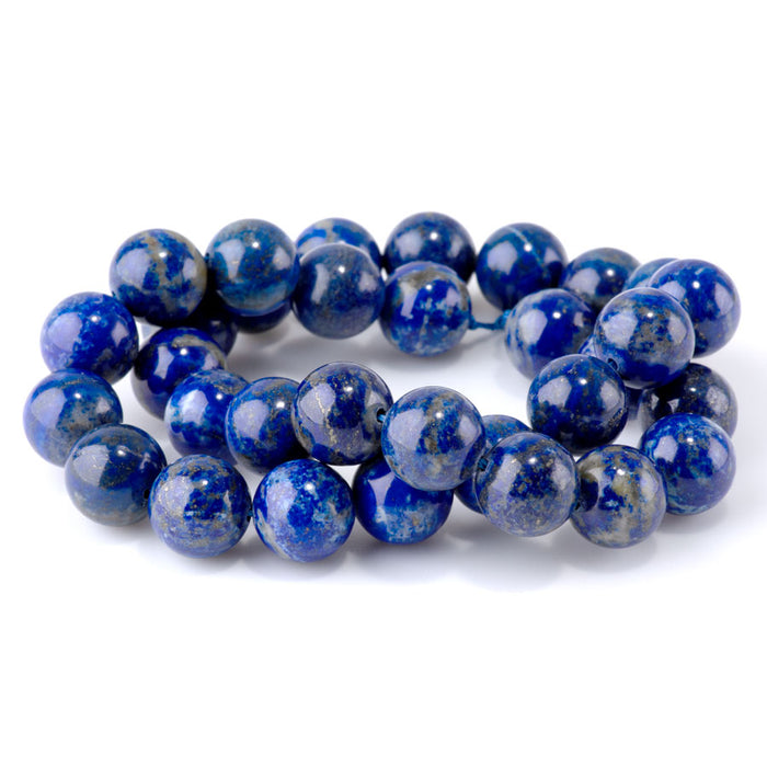 Lapis 12mm Round A Grade - 15-16 Inch