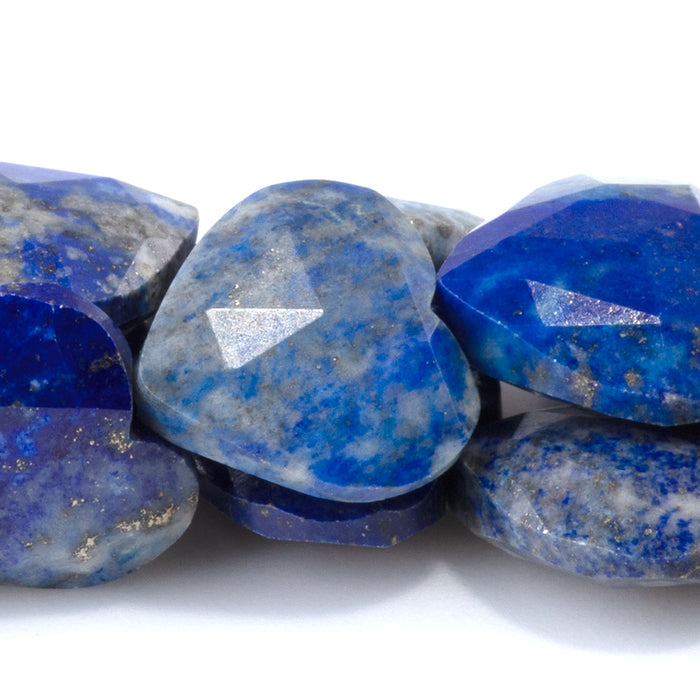 Lapis 14mm Faceted Heart - 15-16 Inch