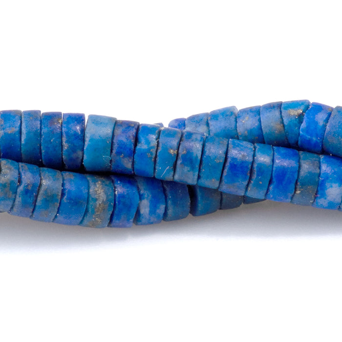 Lapis 2-3x4-5mm Irregular Heishi Bead - 15-16 Inch