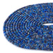 This is a Dakota Stones 2x4mm Lapis Gemstone strand with faceted rondelle beads in 15-16 inch strand.