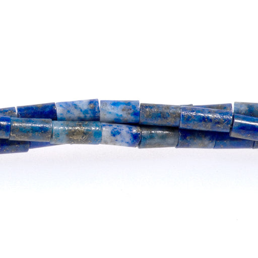 This is a Dakota Stones 2x4mm Lapis Tube Gemstone strand of round beads in 15-16 inch strand.