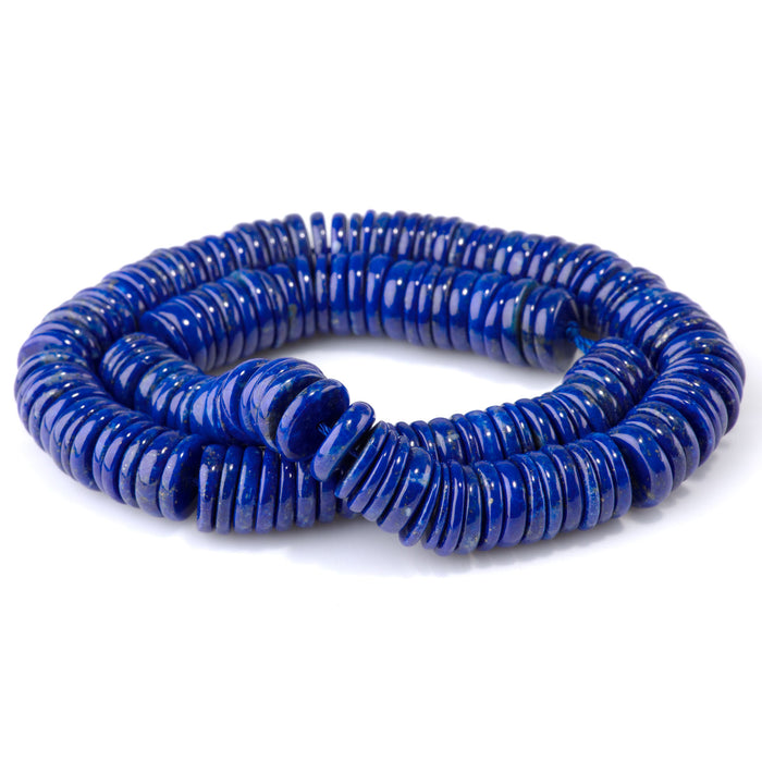 Lapis 3-4x10-12mm Heishi AAA Grade - 15-16 Inch