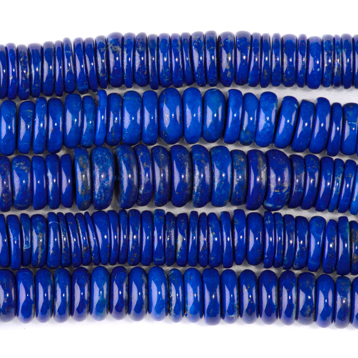 Lapis 3-4x10-12mm Heishi AAA Grade - 15-16 Inch