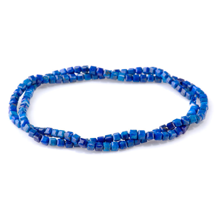 Lapis 3mm Table Cut Cube A Grade - 15-16 Inch