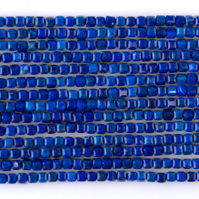 Lapis 3mm Table Cut Cube A Grade - 15-16 Inch
