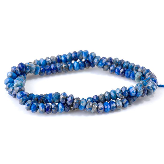 Lapis 3x6mm Faceted Rondelle - 15-16 Inch