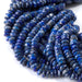 This is a Dakota Stones 3x6mm Lapis Gemstone strand with faceted rondelle beads in 15-16 inch strand.