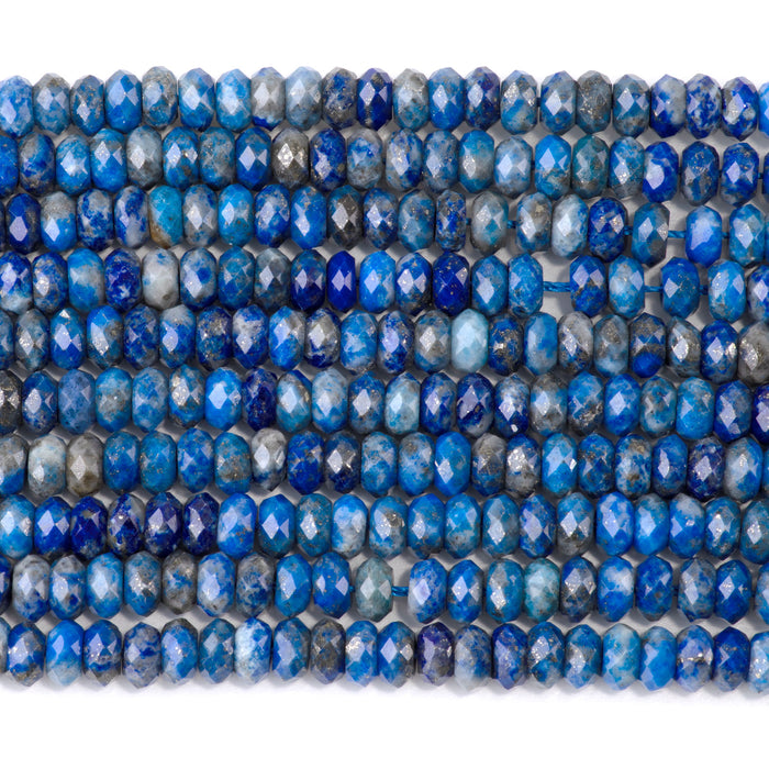 Lapis 3x6mm Faceted Rondelle - 15-16 Inch