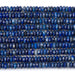 This is a Dakota Stones 3x6mm Lapis Gemstone strand with faceted rondelle beads in 15-16 inch strand.