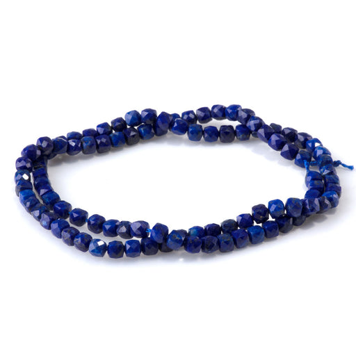 This is a Dakota Stones 4mm Lapis Gemstone strand with AAA grade faceted cube beads in 15-16 inch strand.