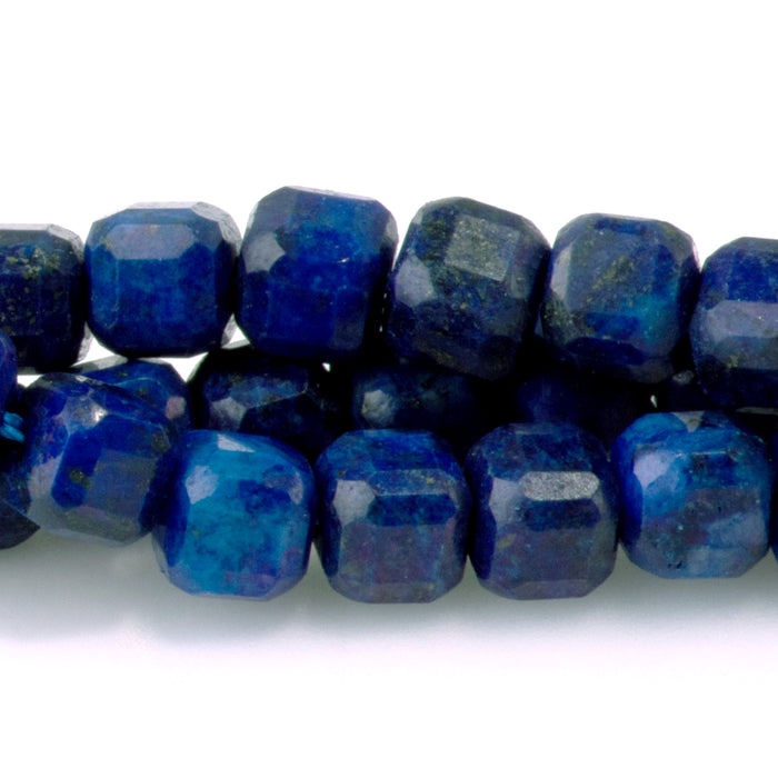 Lapis (Dyed) 4mm Table Cut Cube - 15-16 Inch