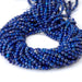 This is a Dakota Stones 4mm Lapis Gemstone strand with faceted round beads in 15-16 inch strand.