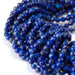 This is a Dakota Stones 4mm Lapis Gemstone strand with faceted round beads in 15-16 inch strand.
