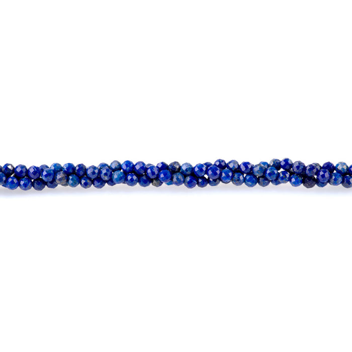 Lapis 4mm Microfaceted Round A Grade - 15-16 Inch