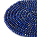 This is a Dakota Stones 4x6mm Lapis Gemstone strand with faceted rondelle beads in 15-16 inch strand.