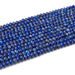 This is a Dakota Stones 4x6mm Lapis Gemstone strand with faceted rondelle beads in 15-16 inch strand.