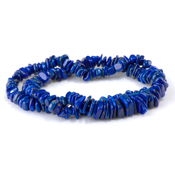 Lapis 5-14mm Graduated Chip Bead - 15-16 Inch