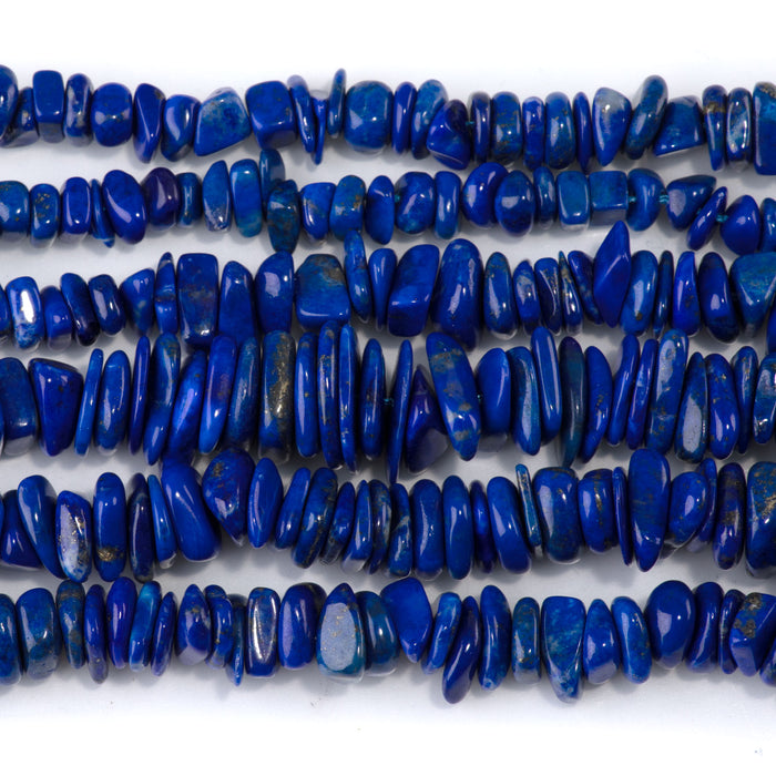 Lapis 5-14mm Graduated Chip Bead - 15-16 Inch