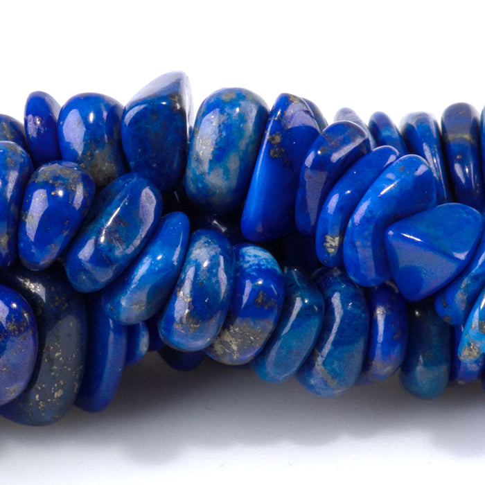 Lapis 5-14mm Graduated Chip Bead - 15-16 Inch