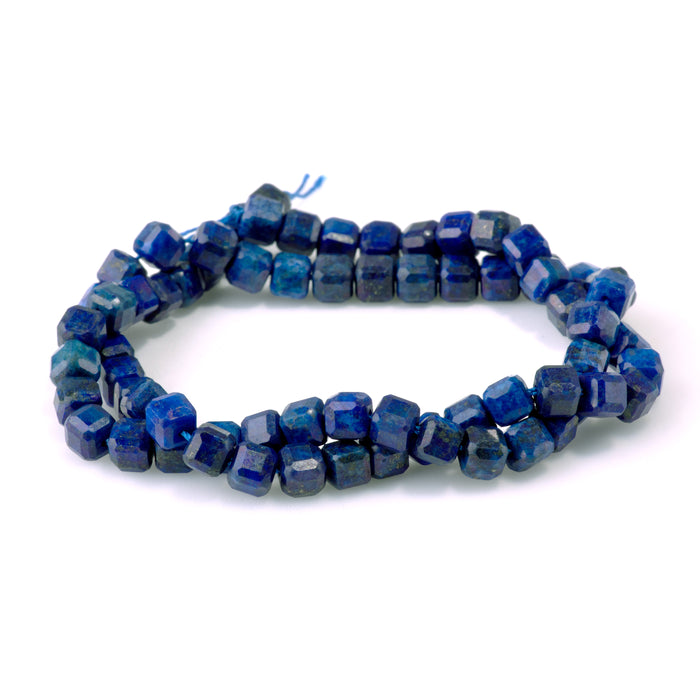 Lapis (Dyed) 5mm Table Cut Cube - 15-16 Inch