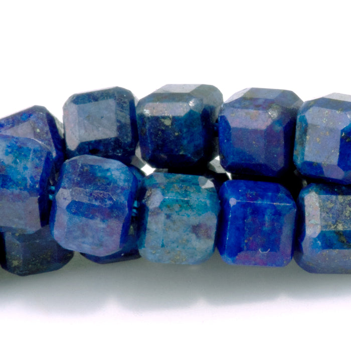 Lapis (Dyed) 5mm Table Cut Cube - 15-16 Inch