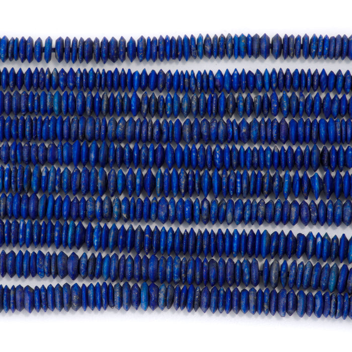 Lapis 5mm Irregular Disc Bead - 14-15 Inch