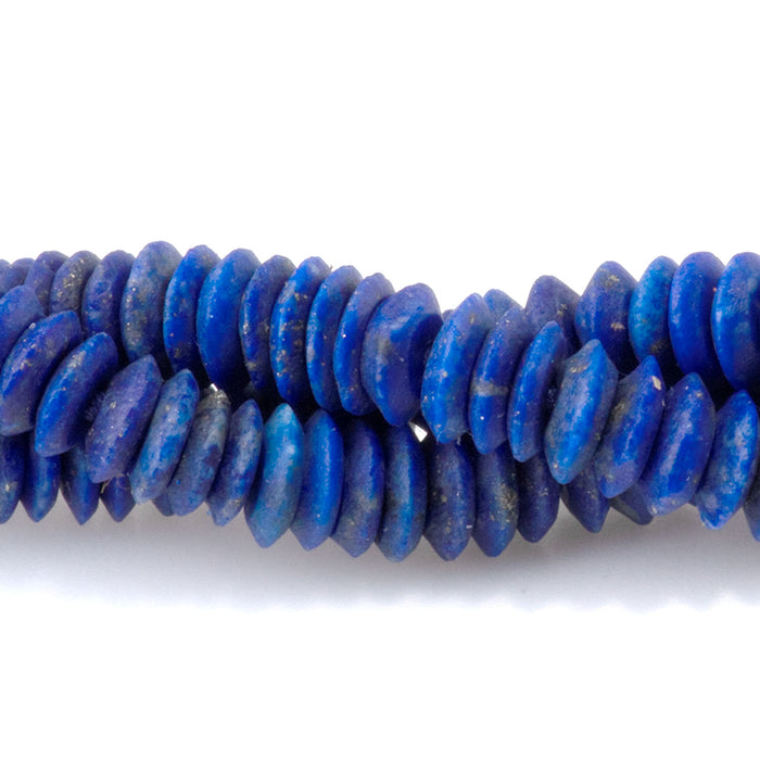 Lapis 5mm Irregular Disc Bead - 14-15 Inch
