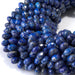 This is a Dakota Stones 5x8mm Lapis Gemstone strand with faceted rondelle beads in 15-16 inch strand.