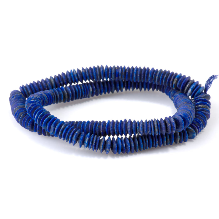 Lapis 6-7mm Irregular Disc Bead - 14-15 Inch