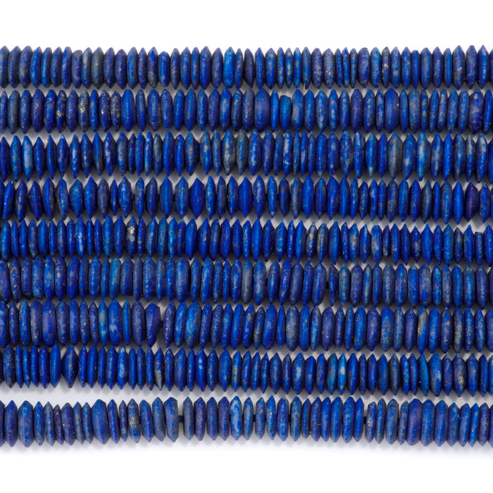 Lapis 6-7mm Irregular Disc Bead - 14-15 Inch