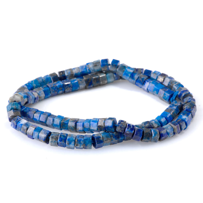 Lapis 6mm Hexagon - 15-16 Inch