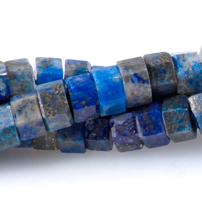 Lapis 6mm Hexagon - 15-16 Inch