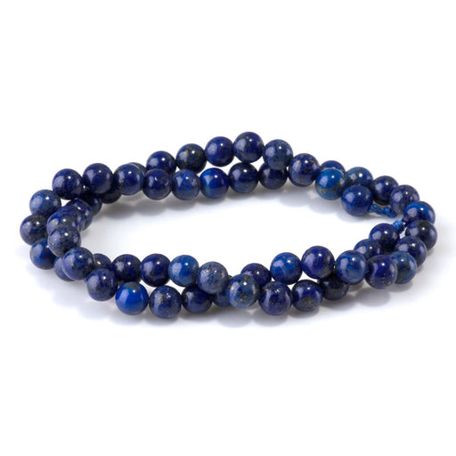 This is a Dakota Stones 6mm Lapis Gemstone strand with round beads in 15-16 inch strand.
