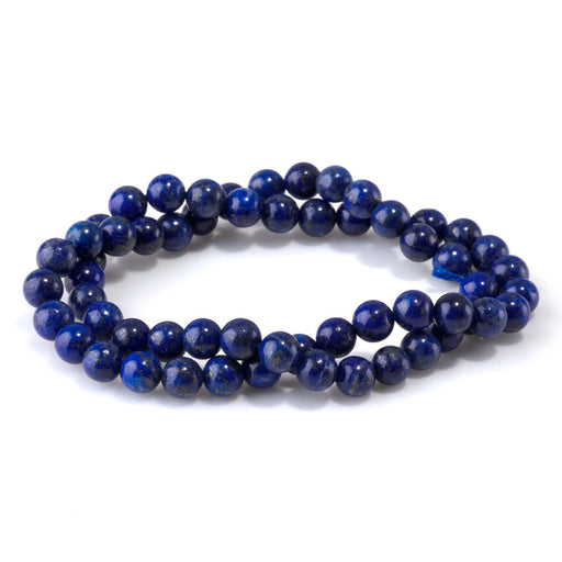 This is a Dakota Stones 6mm Lapis Gemstone strand with AAA grade round beads in 15-16 inch strand.