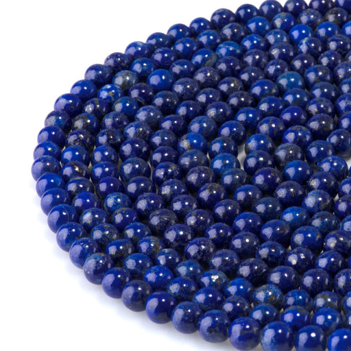 This is a Dakota Stones 6mm Lapis Gemstone strand with AAA grade round beads in 15-16 inch strand.