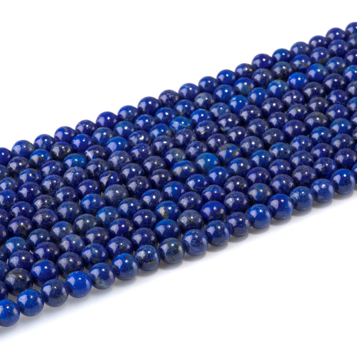 This is a Dakota Stones 6mm Lapis Gemstone strand with AAA grade round beads in 15-16 inch strand.