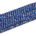 This is a Dakota Stones 6mm Lapis Gemstone strand with double heart faceted round beads in 15-16 inch strand.