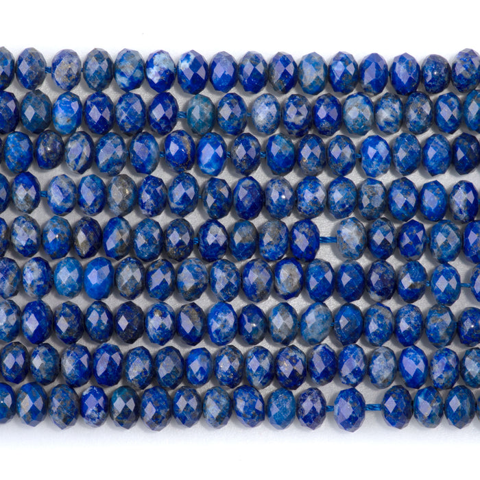 Lapis 4x6mm Rondelle Faceted AA Grade - 15-16 Inch