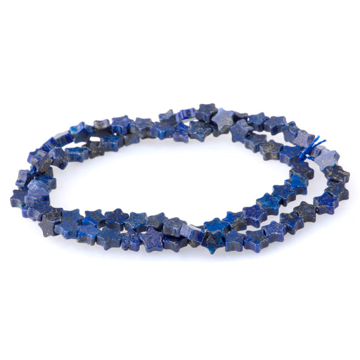 This is a Dakota Stones 6mm Lapis Gemstone strand with star beads in 15-16 inch strand.