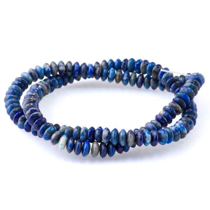 Lapis 6x3mm Saucer Beads - 15-16 Inch